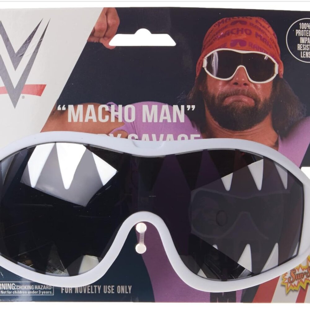 WWE Official Macho Man Shark Teeth Sunglasses, Costume Accessory One Size Fits M